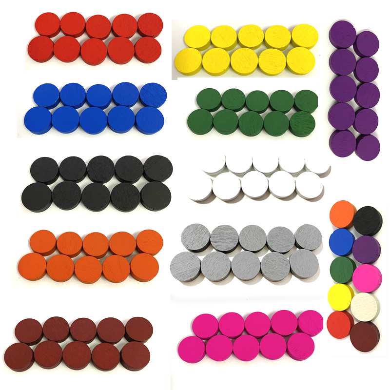 Game Token Counter - 50 pezzi 15*5MM 11 colori dischi
